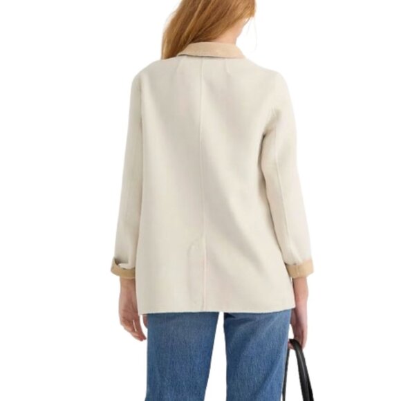 NWT JCrew Leighton Blazer Jacket Womens 4 Cream Ivory Double Faced Wool BJ930 - Picture 3 of 14
